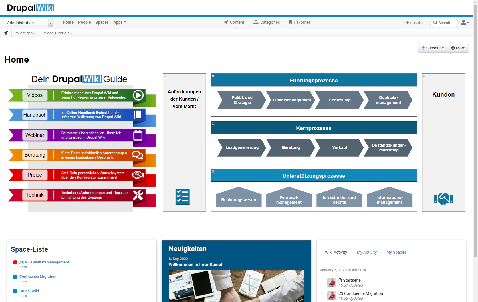 screenshot of Drupal Wiki